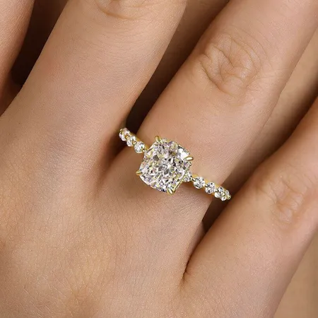Cushion Cut Diamond White...