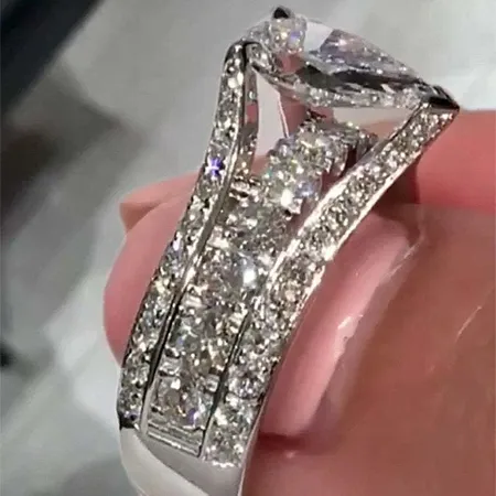 Pear Cut Diamond White...