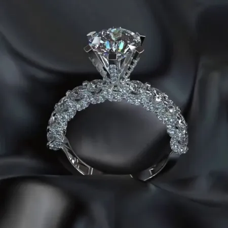 Round Cut Diamond White...