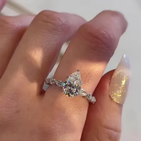 Pear Cut Diamond White...