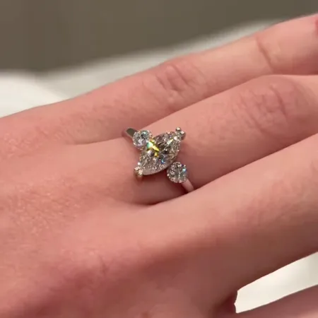 Marquise Cut Diamond White...