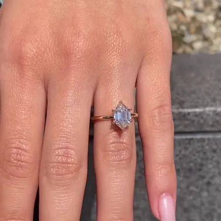 Emerald Cut Diamond White...