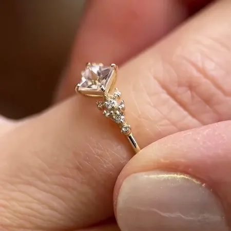 Princess Cut Diamond White...