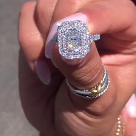 Radiant Cut Diamond White...
