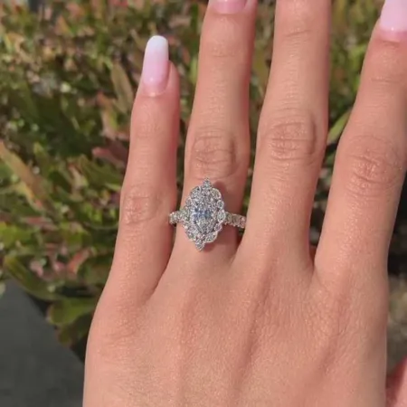 Marquise Cut Diamond White...