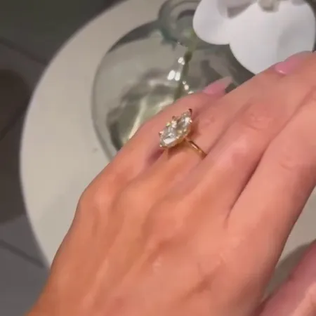 Marquise Cut Diamond White...