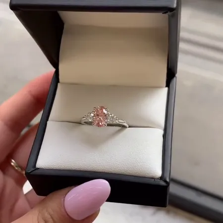 Oval Cut Fancy Pink...