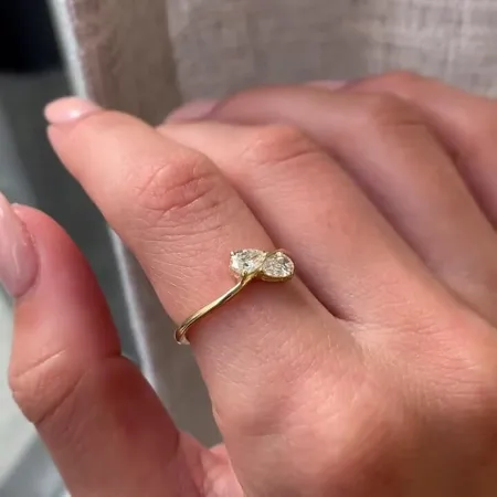 Pear Cut Diamond White...