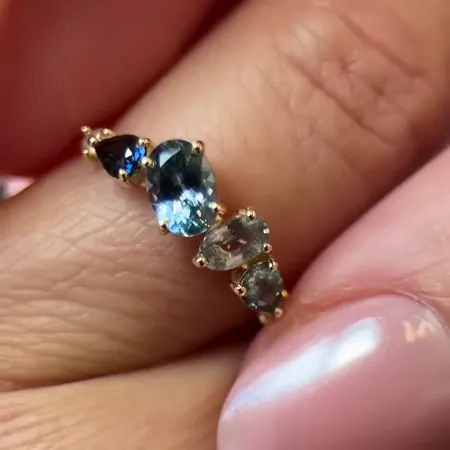 Oval Cut Aquamarine Blue...