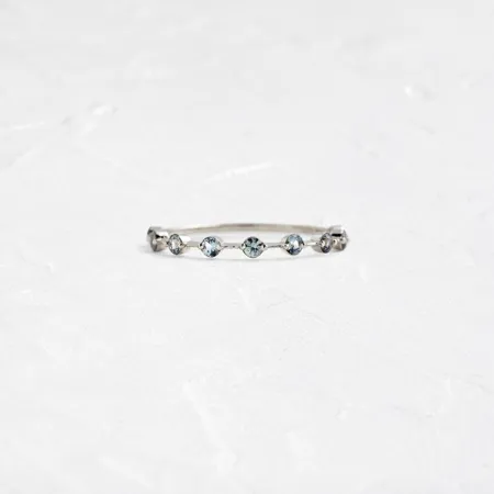 Round Cut Aquamarine Blue...