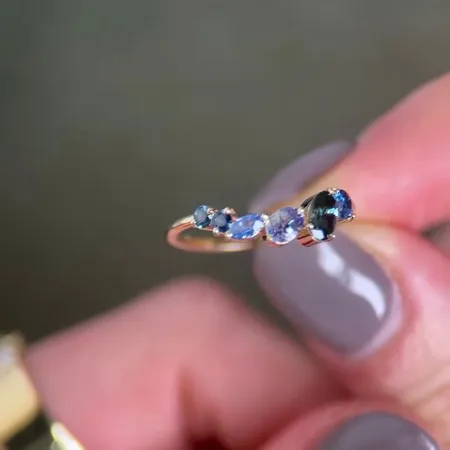 Oval Cut Sapphire Blue...