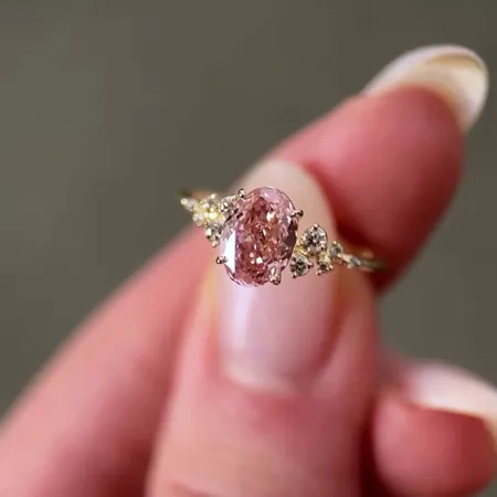 Oval Cut Fancy Pink...