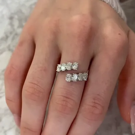 Oval Cut Diamond White Sterling  Engagement Ring
