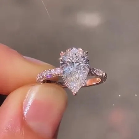 Pear Cut Diamond White...