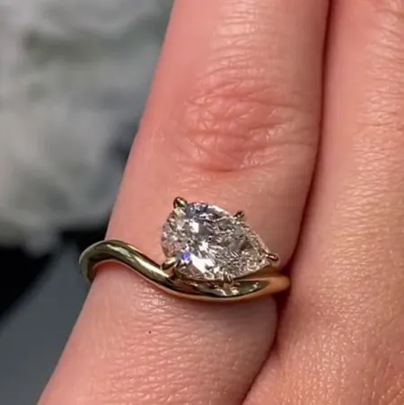 Pear Cut Diamond White 925...