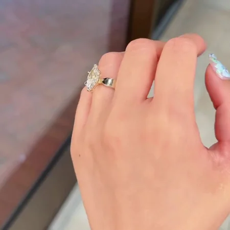 Marquise Cut Diamond White...