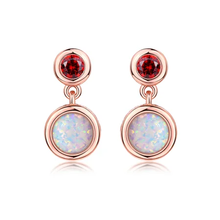Round Cut Opal and Ruby...