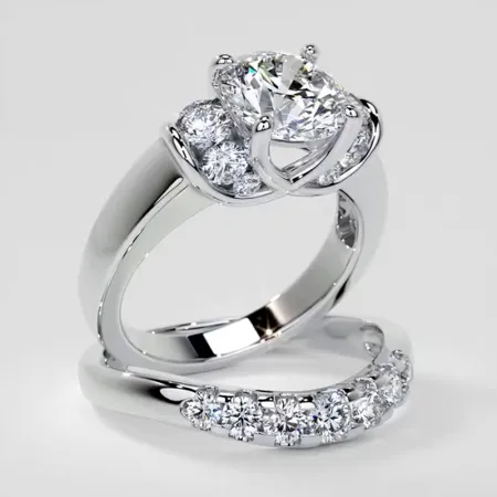 Round Cut Diamond White Art...