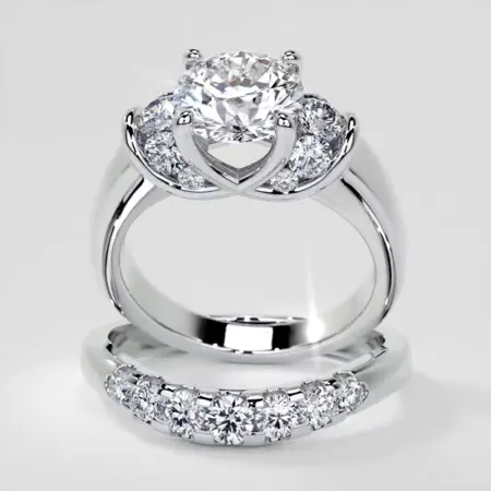 Round Cut Diamond White Art...