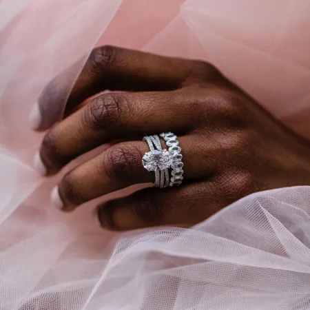 Oval Cut Diamond White Art...