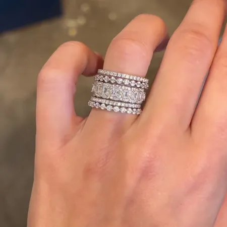 Emerald Cut Diamond White...