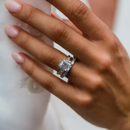 Emerald Cut 3-Stone Diamond...