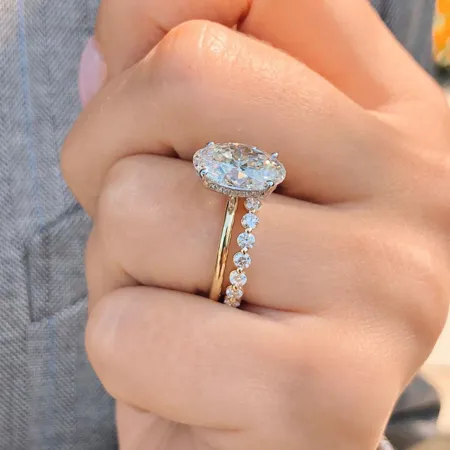 Oval Cut Diamond White 925...