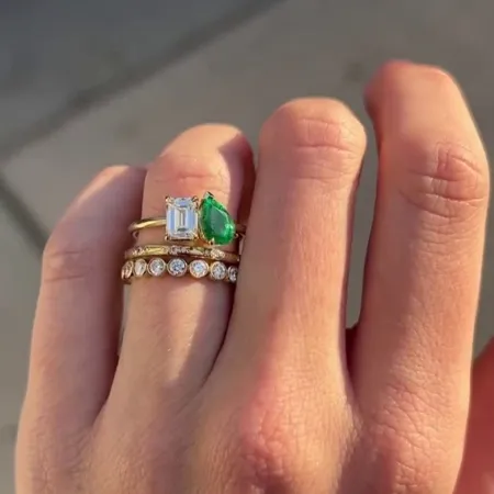 Emerald Cut Diamond White...