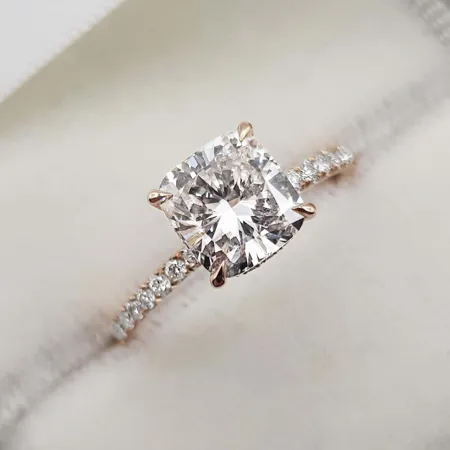 Cushion Cut Diamond White...