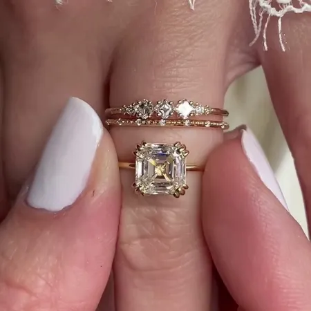 Asscher Cut Diamond White...