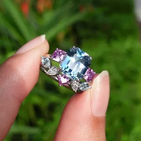 Emerald Cut Aquamarine...
