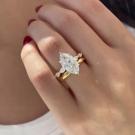 Marquise Cut Diamond White...