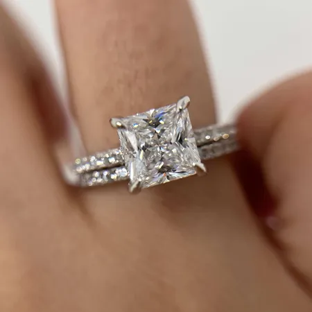 Princess Cut Diamond White...