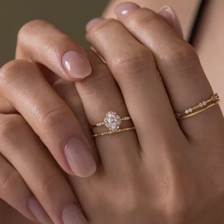 Marquise Cut Diamond White...