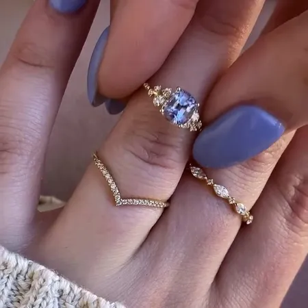 Cushion Cut Aquamarine Blue...