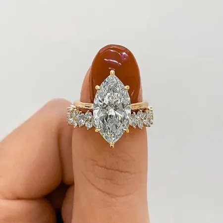 Marquise Cut Diamond White...
