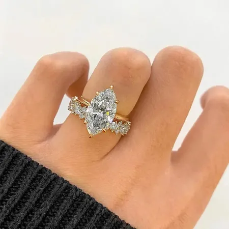 Marquise Cut Diamond White...