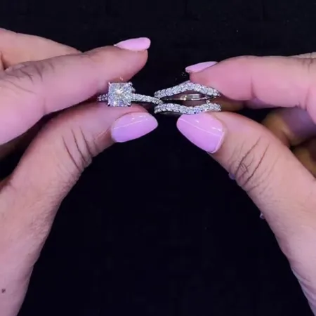 Princess Cut Diamond White...