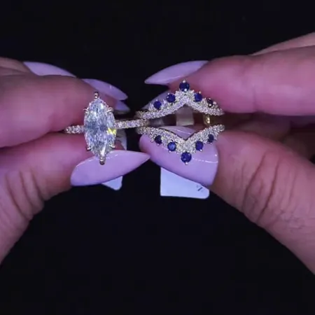 Marquise Cut Diamond White...