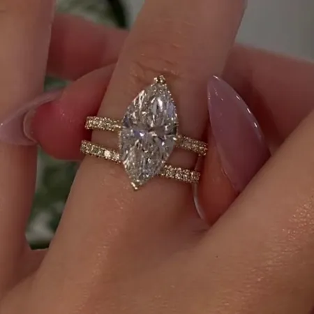 Marquise Cut Diamond White...