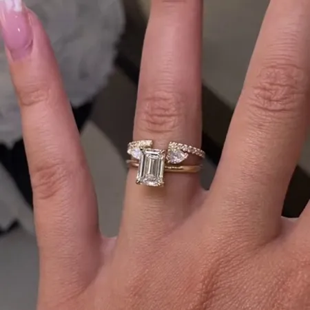 Emerald Cut Diamond White...