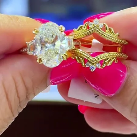 Oval Cut Diamond White 925...