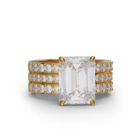 Emerald Cut Diamond White...