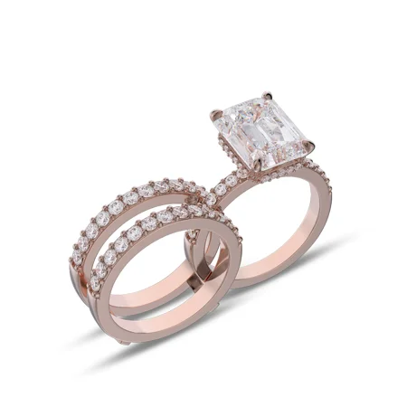 Emerald Cut Diamond White...