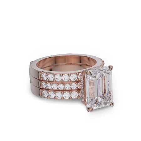 Emerald Cut Diamond White...