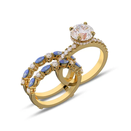 Round Cut Diamond White...