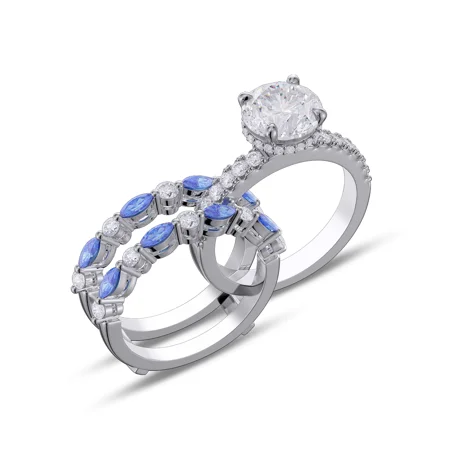 Round Cut Diamond White...