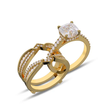 Cushion Cut Diamond White...