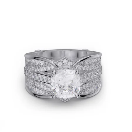 Cushion Cut Diamond White...