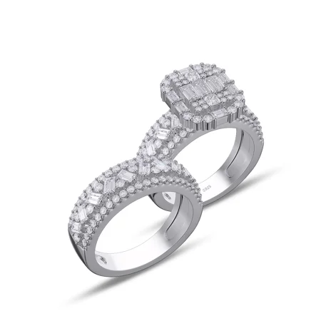 Emerald Cut Diamond White...